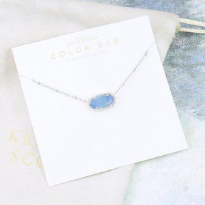 Kendra Scott Elisa Satellite Periwinkle necklace Silver Tone